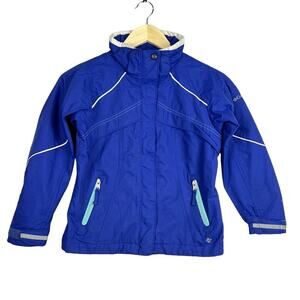 Columbia Youth Girls Bugaboo Blue Omni-Tech Interchange Jacket Shell Only 6/6X